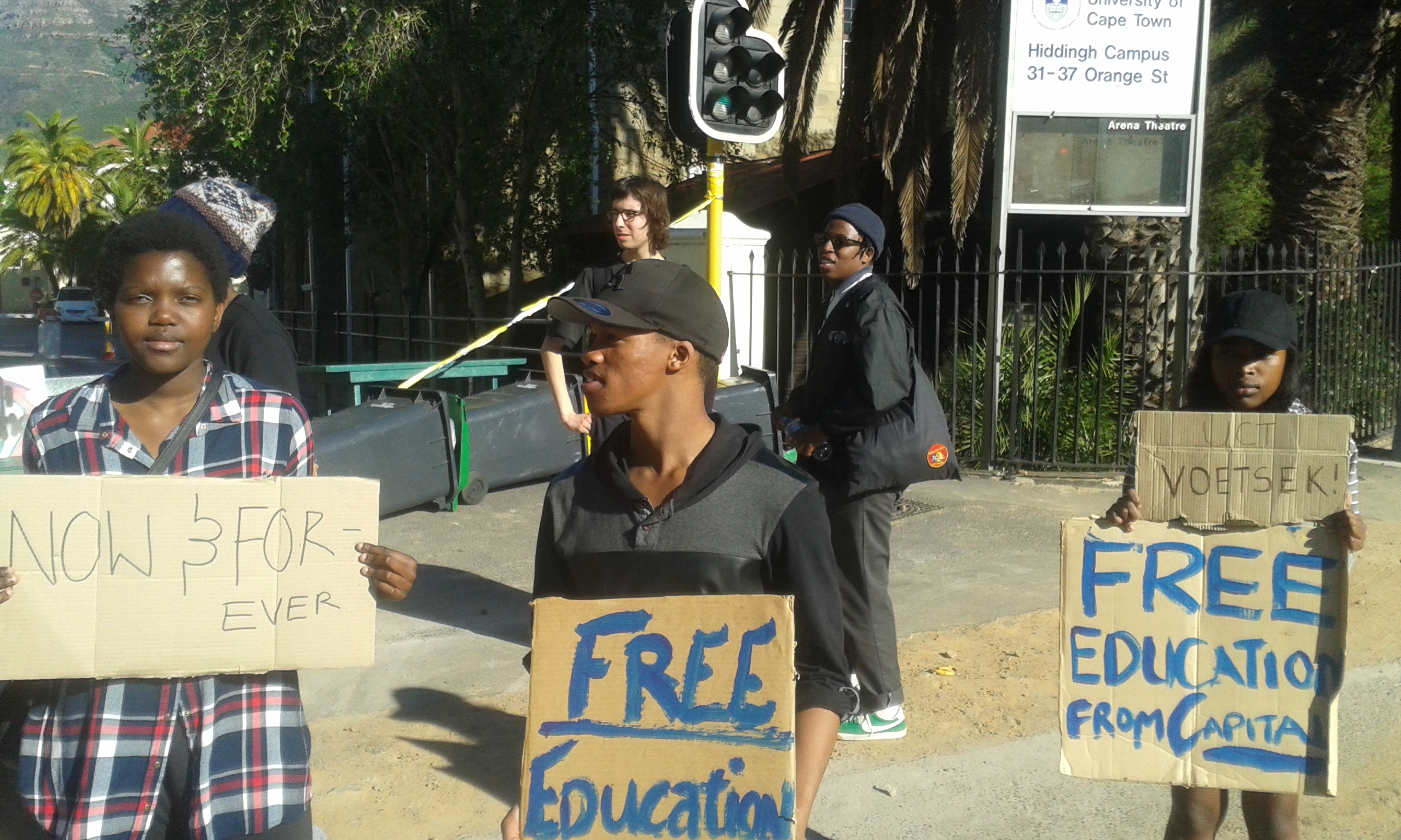 Approaching Protesters